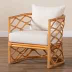 Bohemian Light Honey Rattan Arm Chair