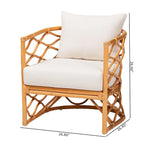 Bohemian Light Honey Rattan Arm Chair