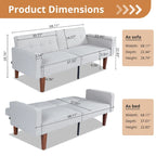 Futon Sofa Bed Memory Foam Couch Sleeper Daybed Foldable Convertible Loveseat