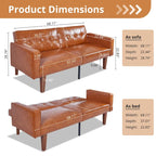 Futon Sofa Bed Memory Foam Couch Sleeper Daybed Foldable Convertible Loveseat