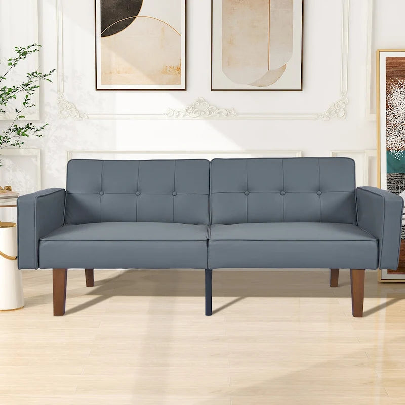Futon Sofa Bed Memory Foam Couch Sleeper Daybed Foldable Convertible Loveseat
