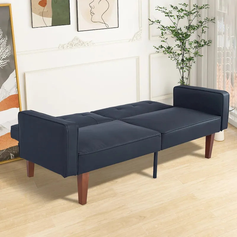 Futon Sofa Bed Memory Foam Couch Sleeper Daybed Foldable Convertible Loveseat