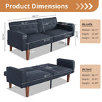 Futon Sofa Bed Memory Foam Couch Sleeper Daybed Foldable Convertible Loveseat