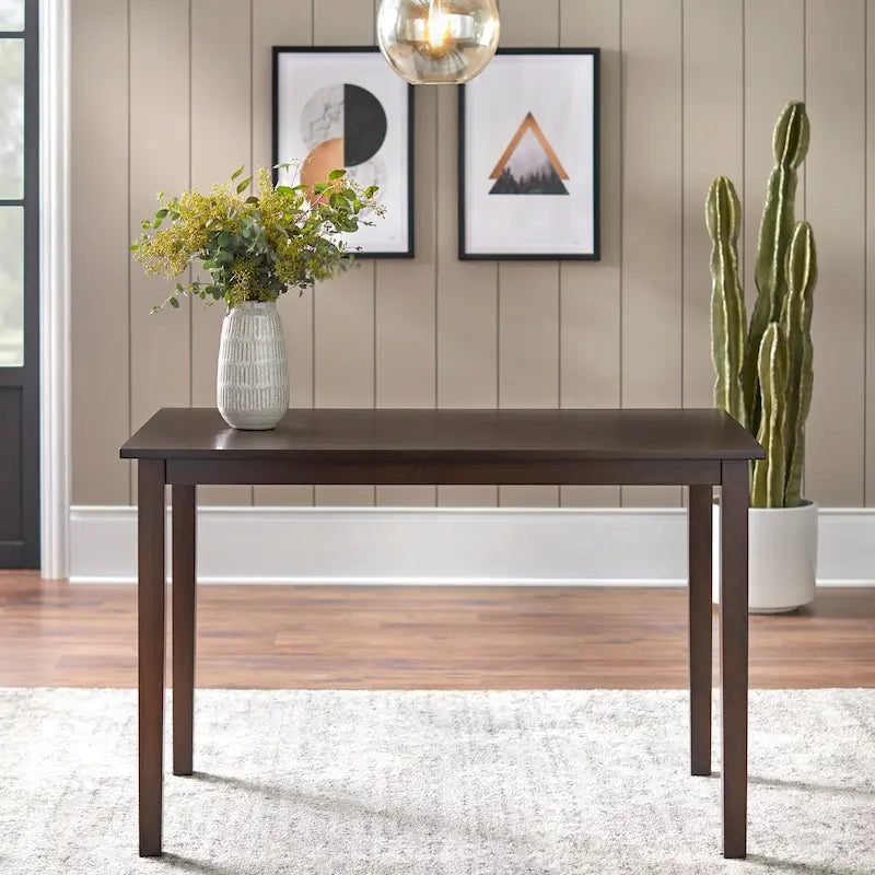 Espresso brown/black/white/rectangular dining table