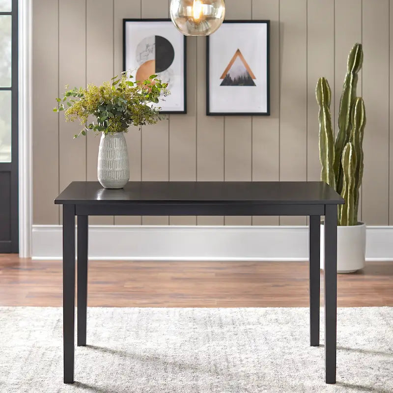 Espresso brown/black/white/rectangular dining table