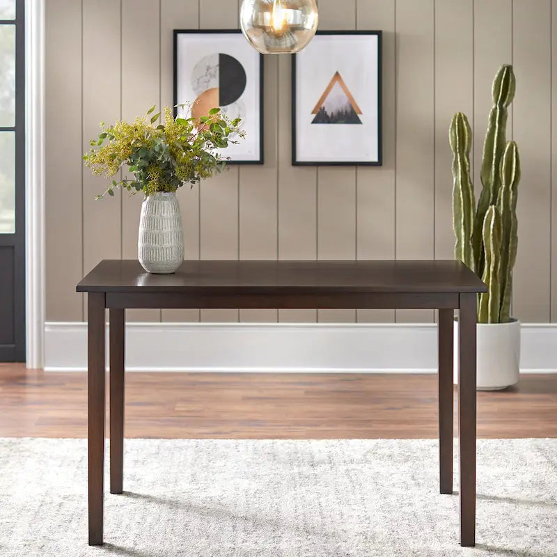 Espresso brown/black/white/rectangular dining table