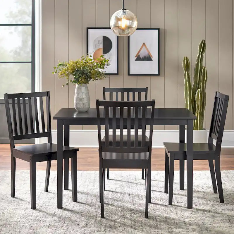 Espresso brown/black/white/rectangular dining table