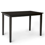 Espresso brown/black/white/rectangular dining table