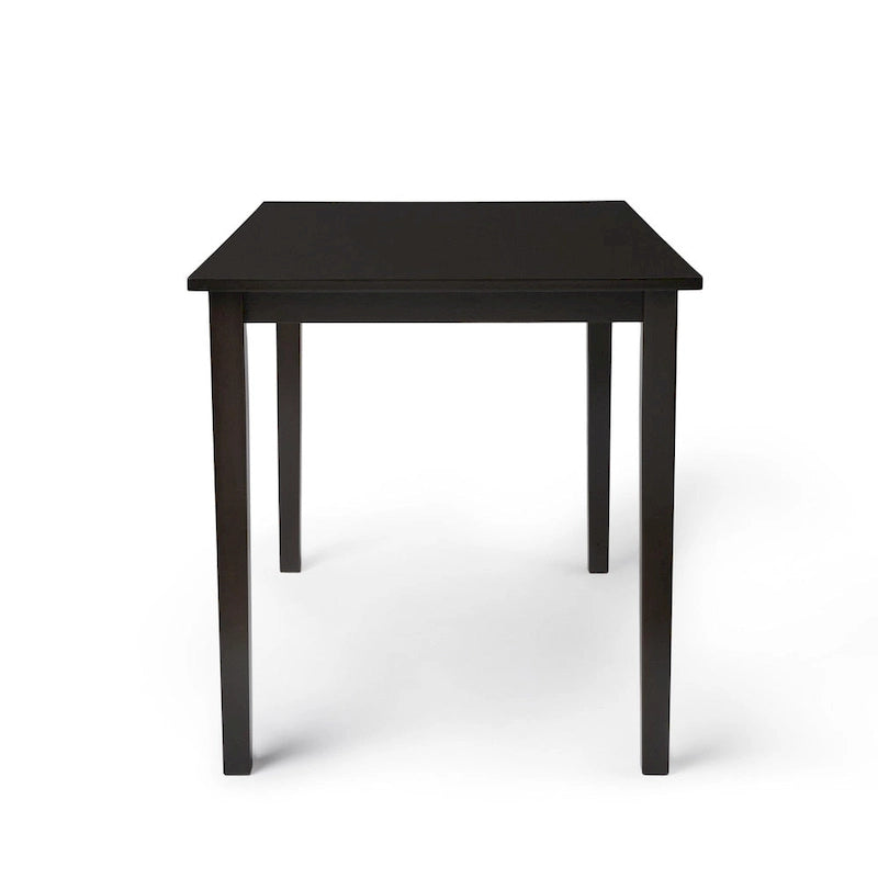 Espresso brown/black/white/rectangular dining table