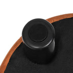 Round Ottoman Velvet Footrest Stool Modern Padded Seat Footstool