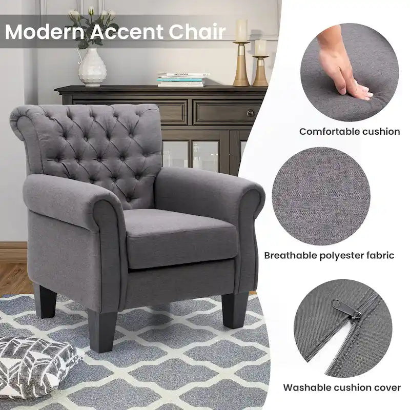 Modern Accent Chair Club Armchair for Living Room