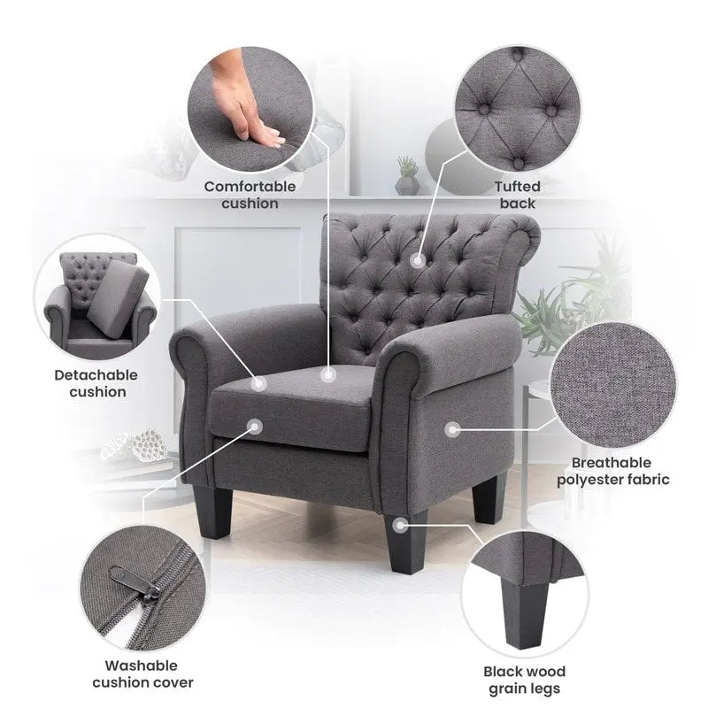 Modern Accent Chair Club Armchair for Living Room