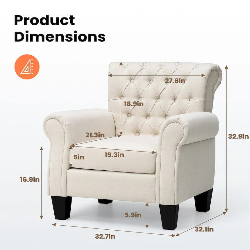 Modern Accent Chair Club Armchair for Living Room