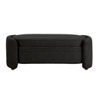 Contemporary Boucle Storage Bench for Bedroom Entryway