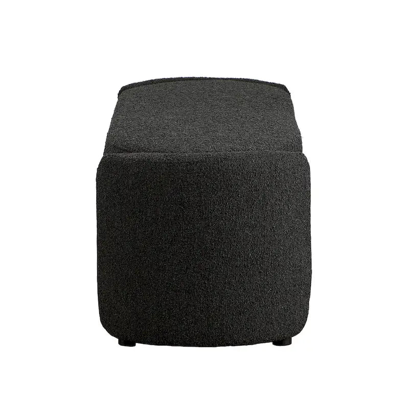 Contemporary Boucle Storage Bench for Bedroom Entryway