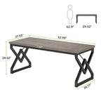 63-in Large Executive Desk, Home Office Computer Desk