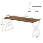63-in Large Executive Desk, Home Office Computer Desk