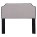 Morden Full/Queen Nailhead Upholstered Fabric Headboard