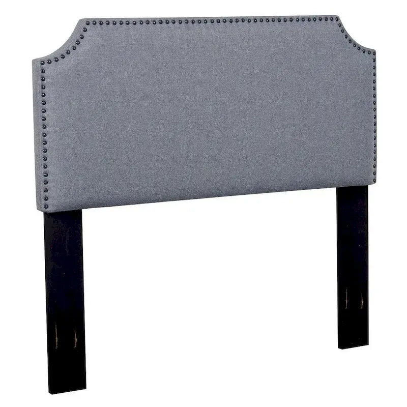 Morden Full/Queen Nailhead Upholstered Fabric Headboard