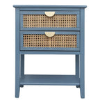 Nightstands with 2 drawers, rattan nightstands, drawers and shelves