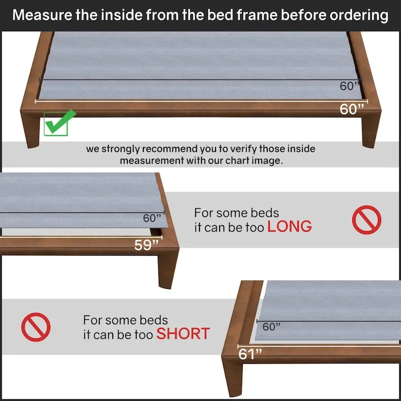 0.75 Vertical Standard Mattress Support Wooden Slats with Cover.