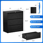 3 Drawer Metal Locking File Cabinet for Home Office
