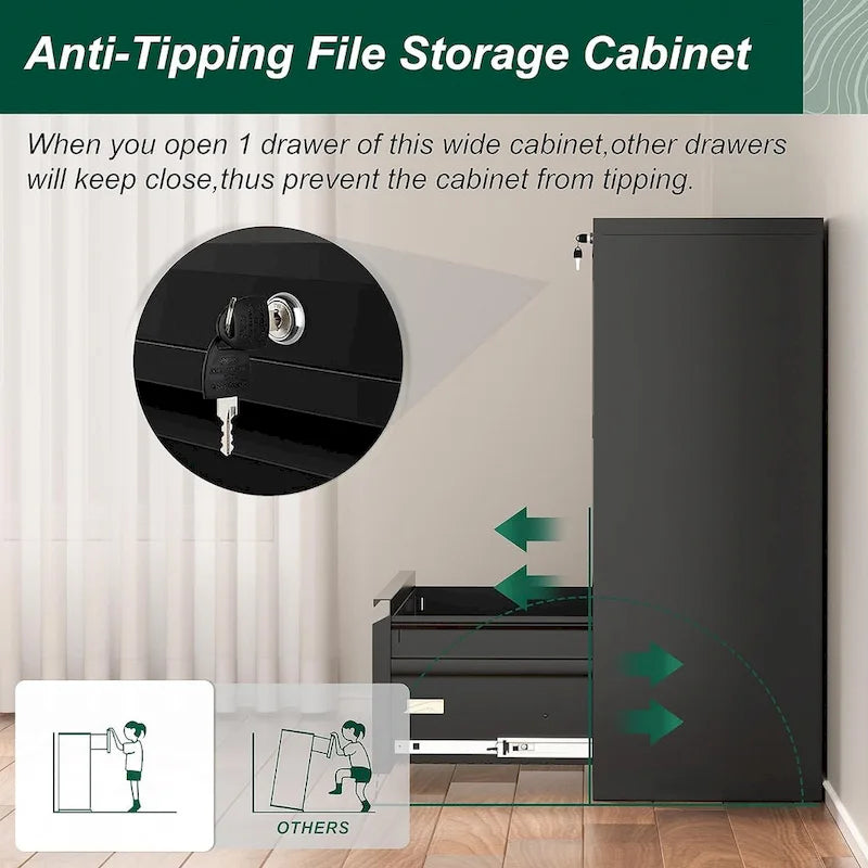 3 Drawer Metal Locking File Cabinet for Home Office