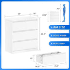 3 Drawer Metal Locking File Cabinet for Home Office