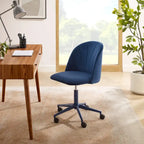 Velvet Curved Swivel Desk Chair