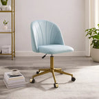 Velvet Curved Swivel Desk Chair