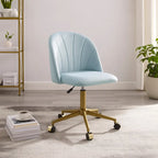 Velvet Curved Swivel Desk Chair