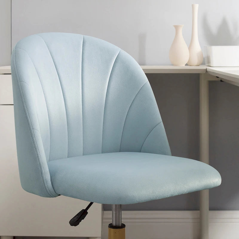 Velvet Curved Swivel Desk Chair