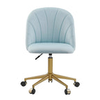 Velvet Curved Swivel Desk Chair