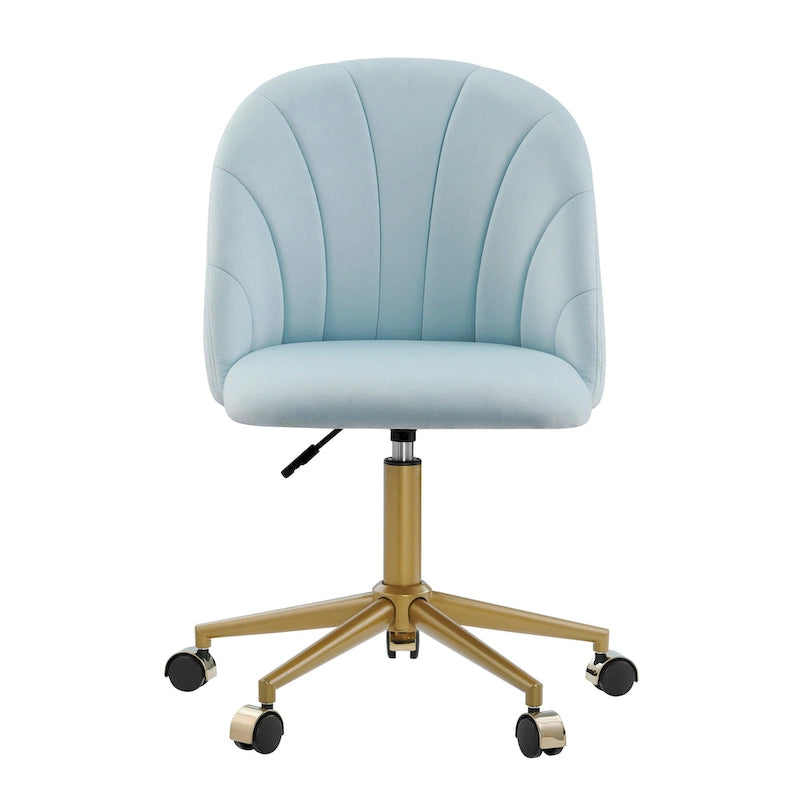 Velvet Curved Swivel Desk Chair