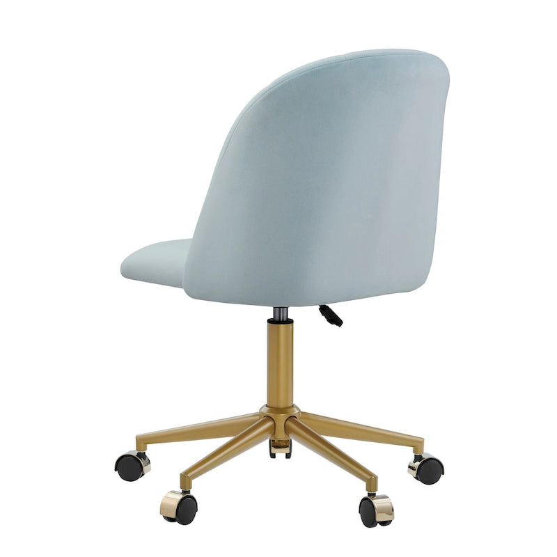 Velvet Curved Swivel Desk Chair