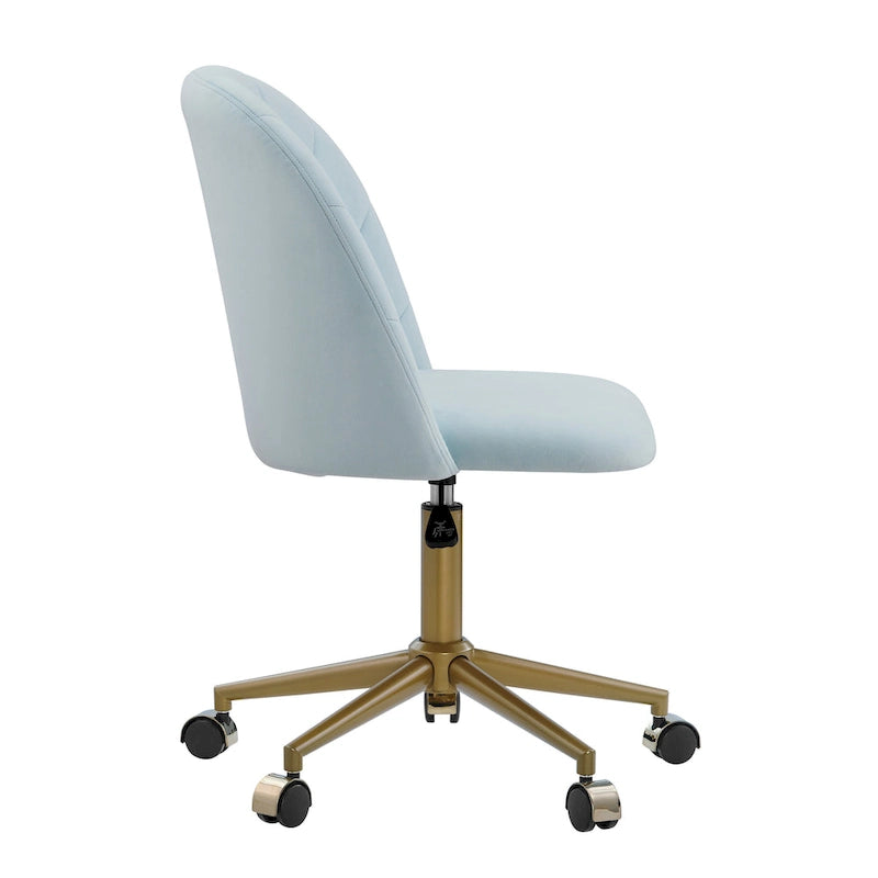 Velvet Curved Swivel Desk Chair