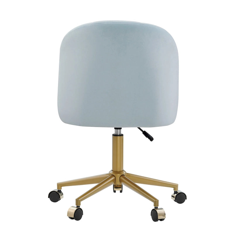 Velvet Curved Swivel Desk Chair