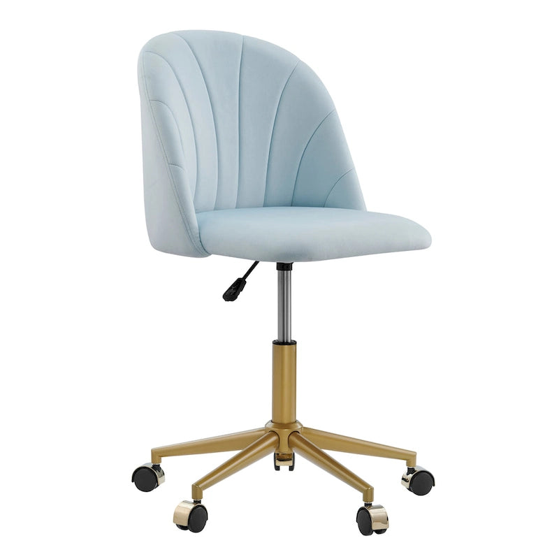 Velvet Curved Swivel Desk Chair