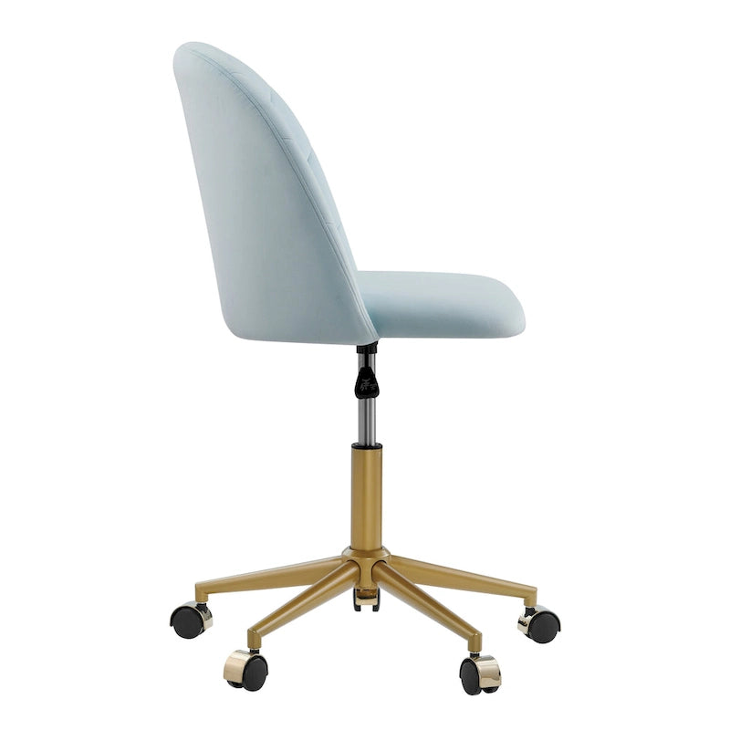 Velvet Curved Swivel Desk Chair