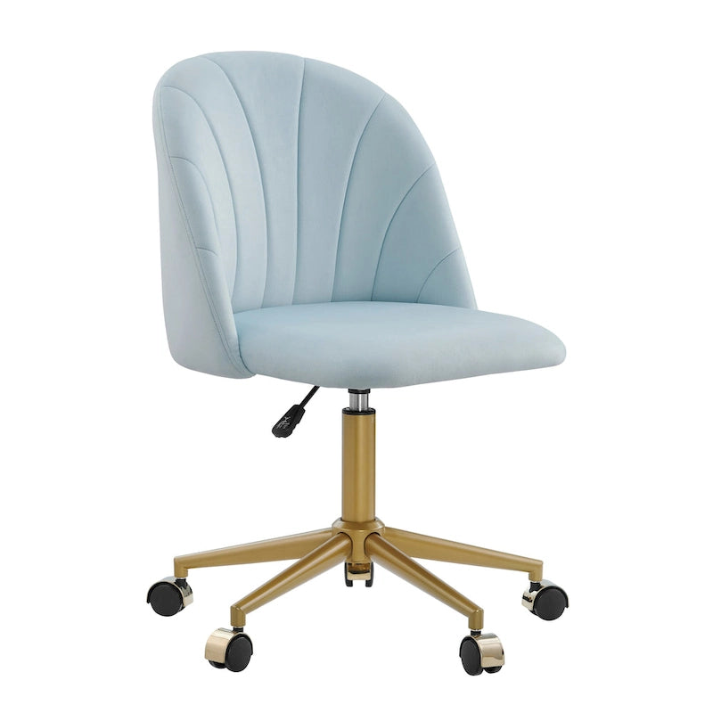 Velvet Curved Swivel Desk Chair