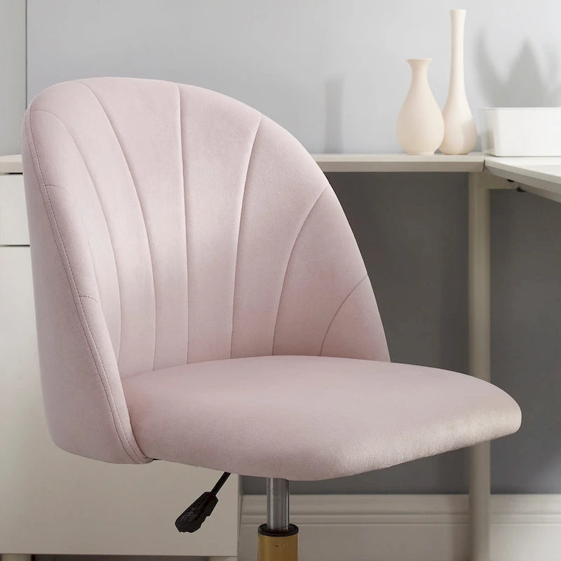 Velvet Curved Swivel Desk Chair