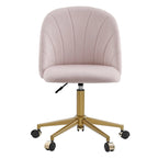 Velvet Curved Swivel Desk Chair