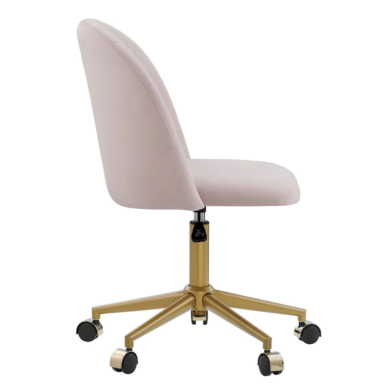 Velvet Curved Swivel Desk Chair