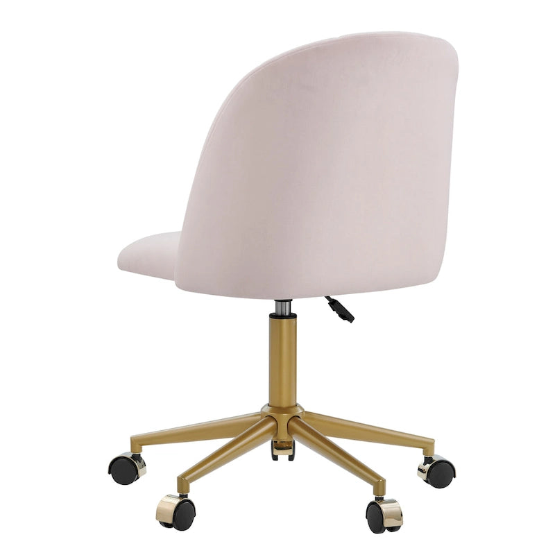 Velvet Curved Swivel Desk Chair