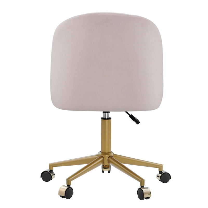 Velvet Curved Swivel Desk Chair