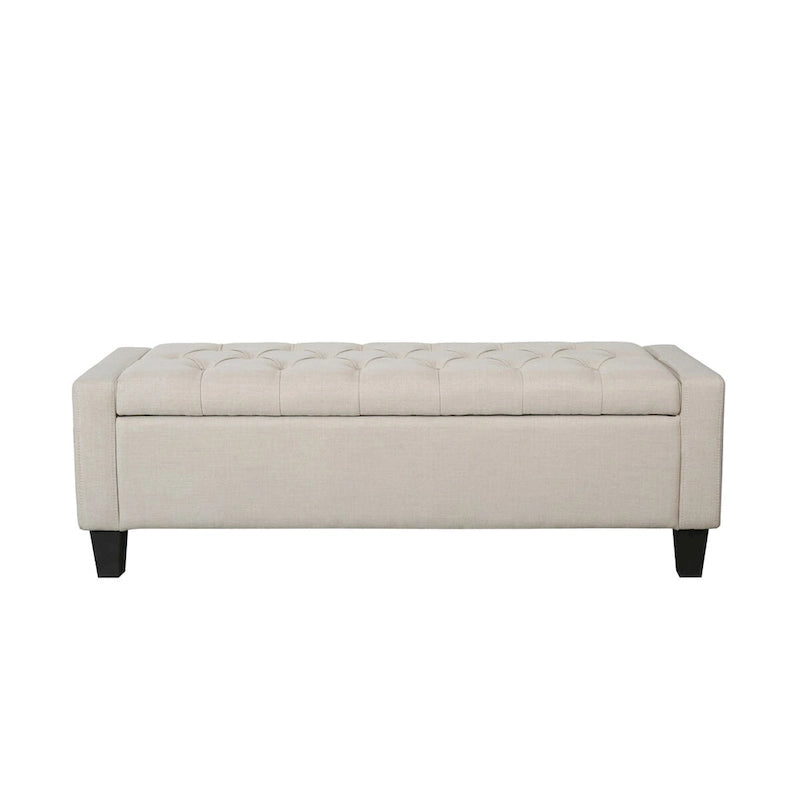 Fabric Button Tufted Storage Bench