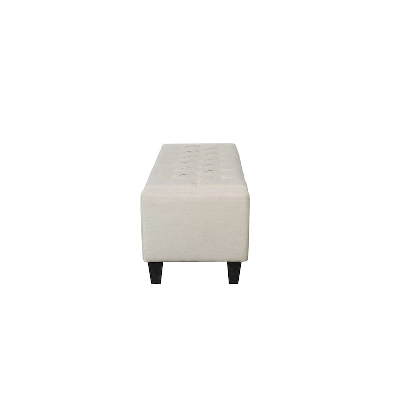 Fabric Button Tufted Storage Bench