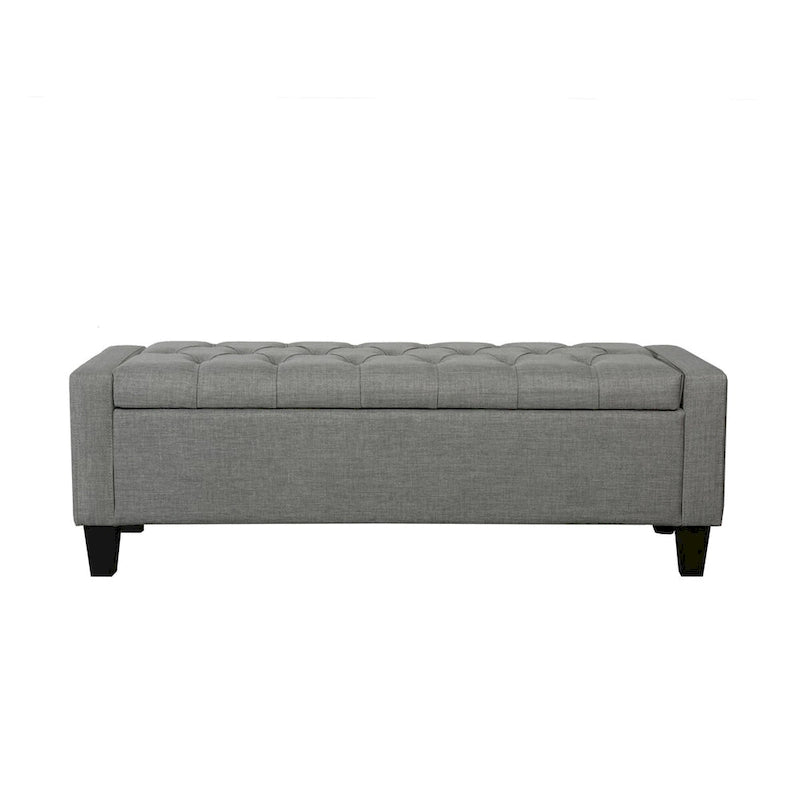 Fabric Button Tufted Storage Bench