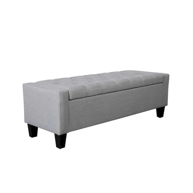 Fabric Button Tufted Storage Bench