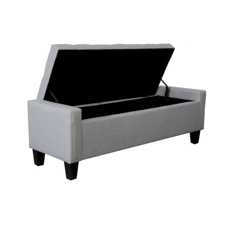 Fabric Button Tufted Storage Bench